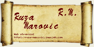 Ruža Marović vizit kartica